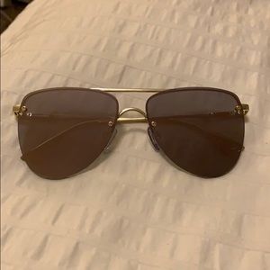 Le Specs The Prince pink aviator sunglasses